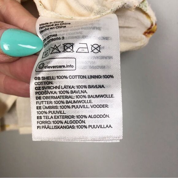 H&M | NEW Wildflower Cropped Bandeau Top Ruffles Women’s Size Medium/Large - Picture 9 of 9